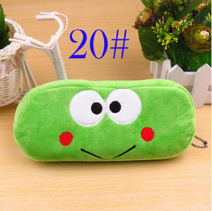 1 PCS Cute Cartoon Plush Pencil Case Kawaii Large Size School Kids Pencil Box Animals Stationery Fashion Makeup Bag for Women