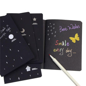 New Sketchbook Diary for Drawing Painting Graffiti Soft Cover Black Paper Sketch Book Notebook Office School Supplies Gift