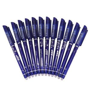 12 pcs Ink Can Be Erased Gel Pen Gift Writing Pen 0.5mm Pen Tip Refills Pen Rod Length 150mm Student School Office Stationery