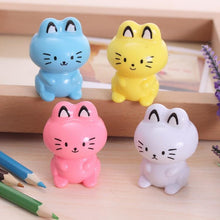 Load image into Gallery viewer, Student Cute Kawaii Cartoon Cat Plastic School Pencil Sharpener For Kids Stationery Gift 6302
