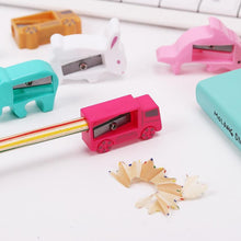 Load image into Gallery viewer, 8PCS Cute Animal Pencil Sharpener Cartoon Stationery Cat and Duck Plastic Pencil Sharpeners for Kids Student School Gift
