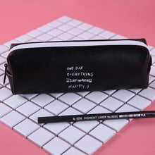 Load image into Gallery viewer, Cute Pink pencil case for girls Kawaii Black white Dot Pu Leather Pen Bag Stationery Pouch Office School Supplies Zakka escolar
