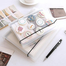 Load image into Gallery viewer, PVC A5 A6 A7 Spiral Notebook Cover Loose Diary Coil Ring Binder Filler Paper Seperate Planner Receive Bag Card Storage
