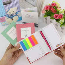 Load image into Gallery viewer, 1 PC Creative Hardcover  Notepad Sticky Notes Kawaii Stationery Diary Notebook and Pen Office School Supplies
