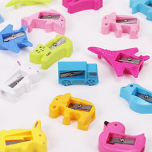 Load image into Gallery viewer, 8PCS Cute Animal Pencil Sharpener Cartoon Stationery Cat and Duck Plastic Pencil Sharpeners for Kids Student School Gift
