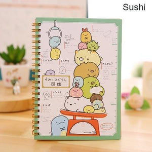 Kawaii Spiral Coil Notebook/Diary Agenda/Pocket book/Office School Supplies From Japan Cartoon Rilakkuma & Sumikkogurashi