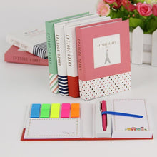 Load image into Gallery viewer, 1 PC Creative Hardcover  Notepad Sticky Notes Kawaii Stationery Diary Notebook and Pen Office School Supplies
