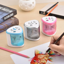 Load image into Gallery viewer, Multi-functional Automatic Electric Pencil Sharpener Battery Operated with 2 Holes(6-8mm / 9-12mm) for Home School Student
