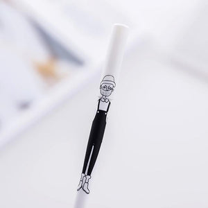 white Cartoon character gel pen creative 0.38mm Black ink stationary pens kawaii cute korea japanese kawai office school 1Z807