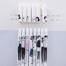 Load image into Gallery viewer, white Cartoon character gel pen creative 0.38mm Black ink stationary pens kawaii cute korea japanese kawai office school 1Z807
