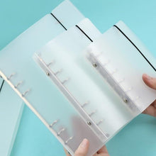 Load image into Gallery viewer, PVC A5 A6 A7 Spiral Notebook Cover Loose Diary Coil Ring Binder Filler Paper Seperate Planner Receive Bag Card Storage
