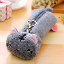 Load image into Gallery viewer, Cat school pencil case Plush estojo escolar cute kalem kutusu estuche escolar pencil cases trousse scolaire stylo papelaria
