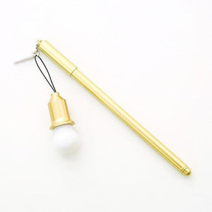 Cute Multifunctional 0.38 Light Pen Bulb Dust Plug Gel Pen Creative Plastic Neutral Pen Korean Stationery For Gift Novelty Item