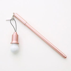 Cute Multifunctional 0.38 Light Pen Bulb Dust Plug Gel Pen Creative Plastic Neutral Pen Korean Stationery For Gift Novelty Item