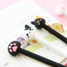 Load image into Gallery viewer, 1 Pc 0.5mm Cute Cat Gel Pen Papelaria Cartoon Kawaii School Supplies Student Stationery Black Ink Pen
