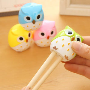 1PC Kawaii Owl Pencil Sharpener Cutter Knife Promotional Gift Stationery Student Double Control Cartoon Pencil Sharpener