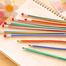 Load image into Gallery viewer, 5 pcs/lot Colorful Magic Bendy Flexible Soft Pencil With Eraser Stationery Student Colored Pencils School Office Supplies
