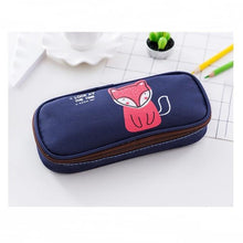 Load image into Gallery viewer, New School Supplies Student Pencil Box Canvas Stationery Box High-capacity Multi-functional Pen Bag Flip-top Animal Pencil Case
