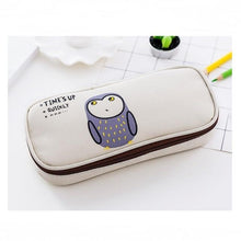 Load image into Gallery viewer, New School Supplies Student Pencil Box Canvas Stationery Box High-capacity Multi-functional Pen Bag Flip-top Animal Pencil Case
