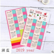 Load image into Gallery viewer, 2pcs/set New 2019 year Calendar Sticker Notebook Index Monthly Category Sticker Planner Accessories Slip Sheet Escolar 2019
