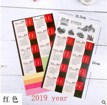 Load image into Gallery viewer, 2pcs/set New 2019 year Calendar Sticker Notebook Index Monthly Category Sticker Planner Accessories Slip Sheet Escolar 2019
