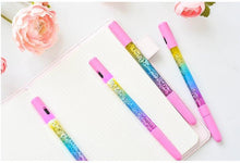 Load image into Gallery viewer, 1PC Glitter Cute Pen Liquid Color Kawaii Pen Magic Light Gel Pens Crystal Pen Office Writing Cute Stationery Gift
