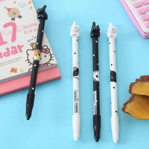 Cat Shell Gel Pen DIY Office Stationery and School Supplies Smooth Writing Black and Blue Ink 0.5mm Pen 1PCS