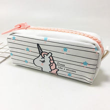 Load image into Gallery viewer, Big Zipper Unicorn Pencil Case Big capacity Canvas School Pencil Bag Storage bag pen Pouch School Supplies Stationery Estuches
