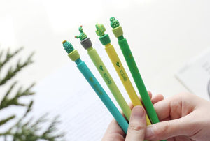 1 Piece Cute Cactus Love Silicone  0.5mm Press Automatic Mechanical Pencil School Office Supplies Student Stationery Gift