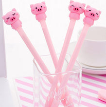 Load image into Gallery viewer, Cute Cartoon Pink Animal Emoji Pig Gel Pen For Writing Kawaii Student Black Ink 0.38mm School Supplies Stationery Wholesale
