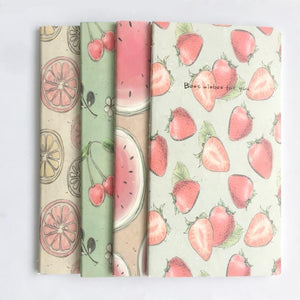 1X Kawaii Cute Fruit Portable 48K Soft Notebook Stationery Diary Sketchbook School Planner Student Gift