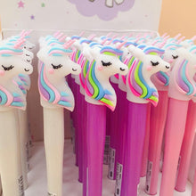 Load image into Gallery viewer, Cosas Kawaii Unicorn Light Silica Head Gel Pen Novelty Neutral Pen For Writing Kids Gift Office School Supply Lovely Papeterie
