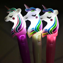 Load image into Gallery viewer, Cosas Kawaii Unicorn Light Silica Head Gel Pen Novelty Neutral Pen For Writing Kids Gift Office School Supply Lovely Papeterie
