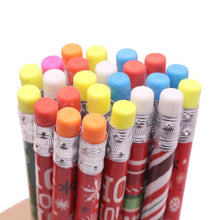 Load image into Gallery viewer, 10 Pcs Christmas Pattern 187*8mm Eraser Wood Hb Pencil Color Pen Pole Children Students Painting Sketch Write Student Stationery
