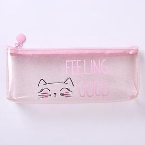 Transparent Pencil Cases for girls Cute PVC cactus pen bag School Supplies Stationery pouch kawaii Pencil Box canetas escolar