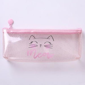 Transparent Pencil Cases for girls Cute PVC cactus pen bag School Supplies Stationery pouch kawaii Pencil Box canetas escolar