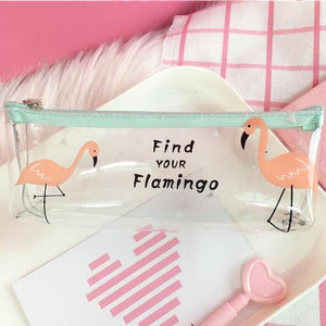 Transparent Pencil Cases for girls Cute PVC cactus pen bag School Supplies Stationery pouch kawaii Pencil Box canetas escolar