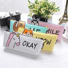 Load image into Gallery viewer, Animal Pencil Case Fabric School Supplies Bts Stationery Gift School Cute Pencil Box Pencilcase Pencil Bag School Supply Tool
