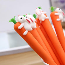 Load image into Gallery viewer, Korean Stationery Creative Carrot Rabbit Gel Pens Kawaii Pen 0.5mm Gel Ink Pen
