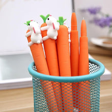 Load image into Gallery viewer, Korean Stationery Creative Carrot Rabbit Gel Pens Kawaii Pen 0.5mm Gel Ink Pen
