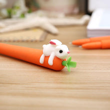 Load image into Gallery viewer, Korean Stationery Creative Carrot Rabbit Gel Pens Kawaii Pen 0.5mm Gel Ink Pen
