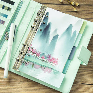 5pcs/set Fresh Landscape Series Dividers A5 A6 Spiral Notebook Loose Leaf Separator Pages Notebook Paper Inside Pages