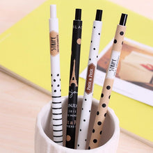 Load image into Gallery viewer, 4PCS/lot Fashion 0.5mm Automatic Pen Cute Black and White Dots Plastic Mechanical Pencil for Students Learning Writing Supplies
