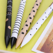 Load image into Gallery viewer, 4PCS/lot Fashion 0.5mm Automatic Pen Cute Black and White Dots Plastic Mechanical Pencil for Students Learning Writing Supplies
