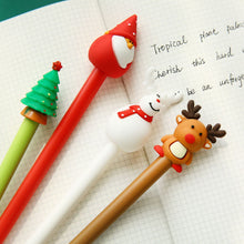 Load image into Gallery viewer, 2pcs Kawaii Writing Pens Christmas Santa Claus black gel ink pens Pens for writing Cute stationery office school supplies 0.5
