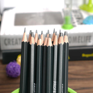 Best Quality 14pcs/set 12B 10B 8B 7B 6B 5B 4B 3B 2B B HB 2H 4H 6H Graphite Sketching Pencils Professional Pencil Set for Drawing