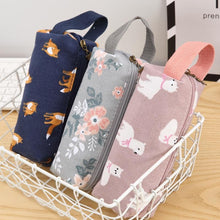 Load image into Gallery viewer, Novelty Raccoon Alpaca Fox Canvas Pencil Case Stationery Kids School Pencil Cases Boys Girls Pencil Bag for School Supplies
