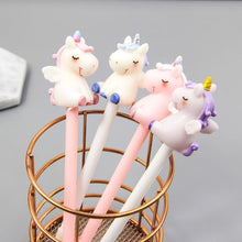 Load image into Gallery viewer, 1pc Unicorn Gel Pens Kawaii Multi Shape Silica Gel &amp;Plastic Unicorn Pens For Kids Girls Gifts School Writing Supplies Stationery
