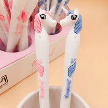 Load image into Gallery viewer, 1pc Unicorn Gel Pens Kawaii Multi Shape Silica Gel &amp;Plastic Unicorn Pens For Kids Girls Gifts School Writing Supplies Stationery
