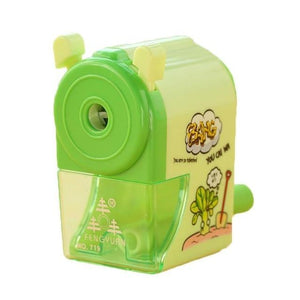 Korean Style Hand Crank Mechanical Accessory Sharpener Creative Student Cartoon Print Pencil Sharpener For Kids School Supply